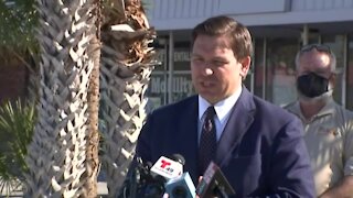 Governor DeSantis holds a press conference in Crystal River Florida