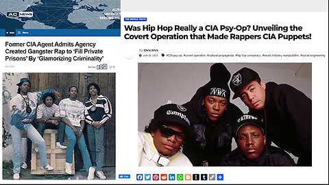 Ex-CIA agent: "CIA allied w/ Jewish Music Execs to create NWA and the Gangsta-Rap Genre" 🕵️✡️👨🏿🎶