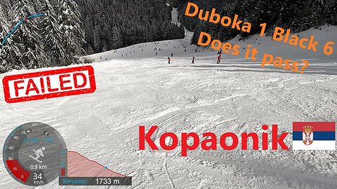 [4K] Skiing Kopaonik, Duboka 1 Black and Red Cross Path, Staze 6, 6a and 21, Serbia, GoPro HERO10