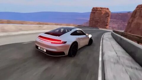 BeamNG drive: driving Porsche, Ferrari, Mustang to crash!!