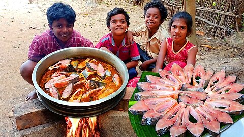 Red Pomfret Fish Curry Recipe | Village Style Meen Kulambu | Village Fun Cooking