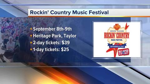 Rockin' Country Music Festival this weekend in Taylor