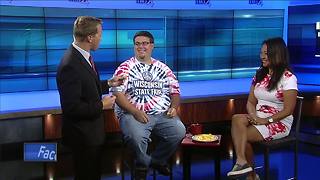 Storm Team 4's Brian Niznansky wants in on the cheese curd eating contest