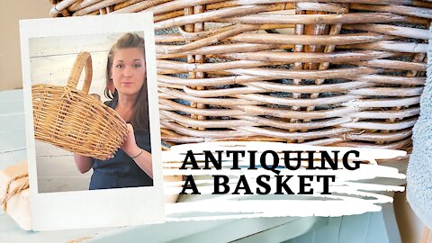 Thrifted Basket Hack -- Adding Patina w/Fusion Stain