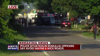 Romulus police telling people to avoid area Wayne and Wick roads