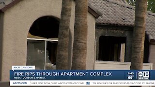 Mesa apartment fire leaves multiple people displaced