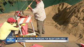 Storm could create problem for recent burn areas