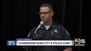 Scottsdale police commander sues the city, chief