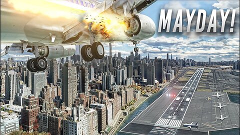 🛩️ Unbelievable Flight Sim 2023! Ultra Realism Mods 🌆 Engine Fire Drama & NYC Landing! 🔥🗽