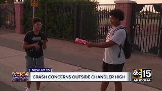Crash concerns outside Chandler High School
