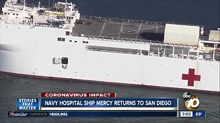 USNS Mery returns to San Diego after L.A. mission