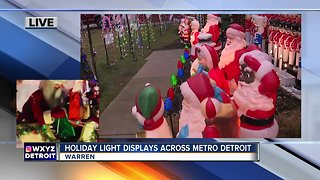 Massive holiday light displays across metro Detroit