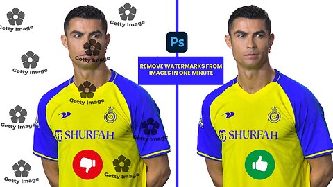How To Remove Watermark From Your Images in Photoshop - 1 min Tutorial
