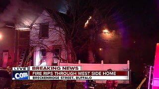 Firefighters battling massive two-alarm fire in Buffalo's Black Rock neighborhood