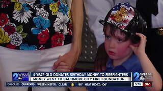 4-year-old donates birthday money to firefighters
