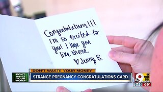 Who's Jenny B. and why is sending those pregnancy congratulations cards?