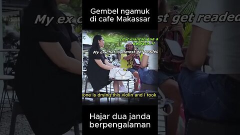 Gembel ngamuk di cafe Makassar, hajar dua janda berpengalaman
