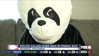 Police called over man in panda suit