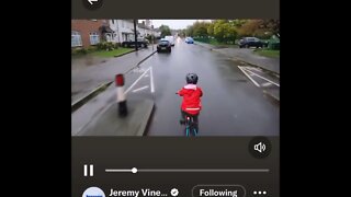 I cannot believe you would put a child this young cycling on the road