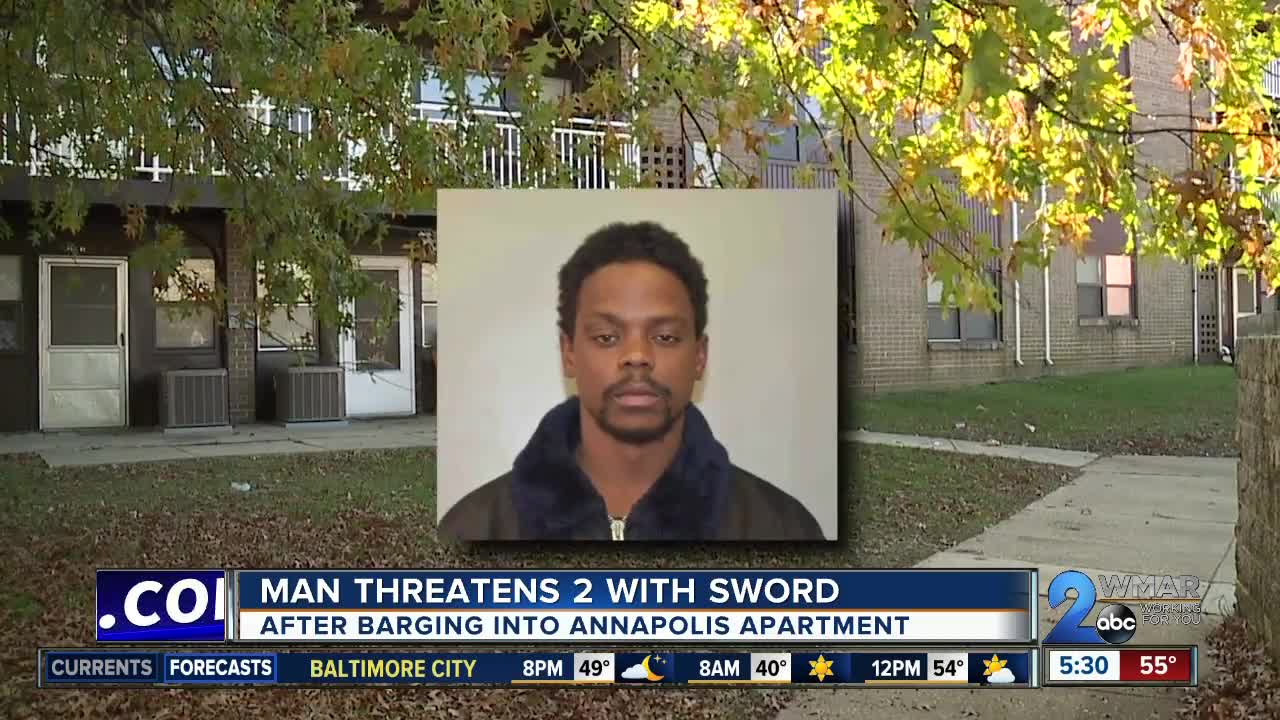 Man allegedly forces way into Annapolis apartment, threatens to kill occupants with sword