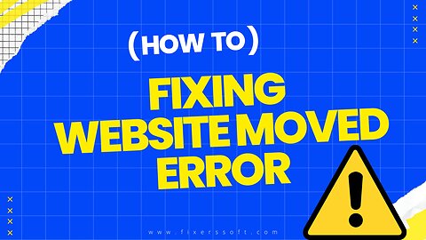 Error! Website moved fix WordPress issue