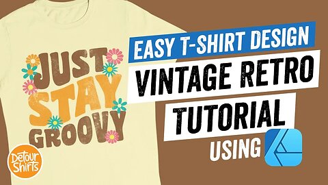 Easy T-Shirt Design Tutorial | How to Create a Retro Design with Wavy Lines using Affinity Designer