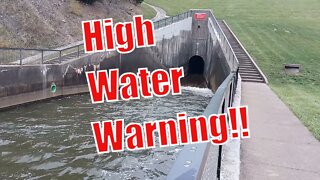 High water warning at Caesar creek spillway