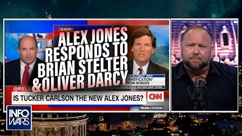 Alex Jones Responds to Brian Stelter and Oliver Darcy after Carlson Comparison