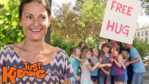 Adults Tricked Into Giving Free Hugs