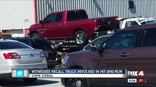 Witness recalls truck involved in hit-and-run