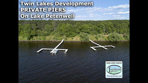 Twin Lakes PRIVATE PIERS on Lake PETENWELL Twin Lakes Waterfront Owners VIDEO - Landman Realty LLC