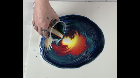 (128) Acrylic Straight Pour Super Colorful -Acrylic Pouring