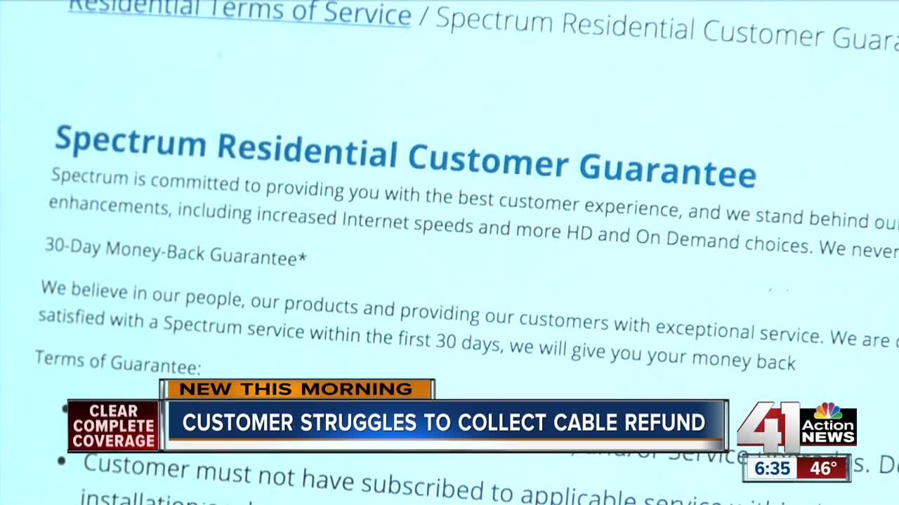 Customer struggles to collect cable refund