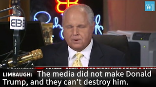 Rush Limbaugh Skewers The Media With Blistering Precision 'Media Didn't Make Trump And They...'