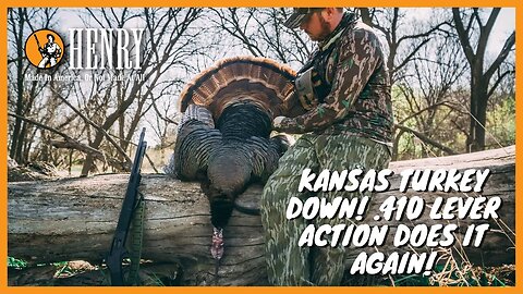 Kansas bird down! Turkey hunting with a .410 lever action shotgun!
