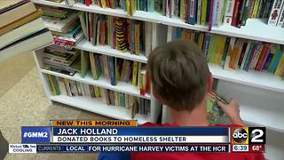 Potomac 14-year-old donates 2,000 books to homeless shelter