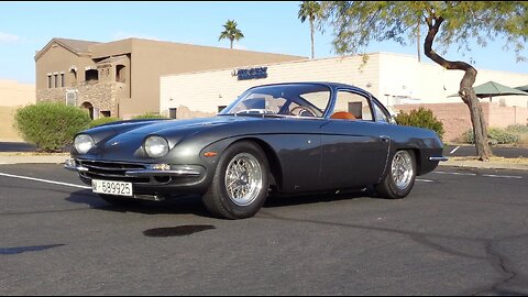 1965 Lamborghini 350 GT Grand Tourer in Gray & V12 Engine Sound - My Car Story with Lou Costabile