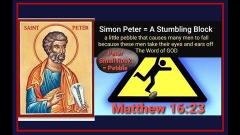 🚩Simon Peter The Stumbling Block, Cephas, The Pebble, The Stone Man, What The Churches HIDE from you