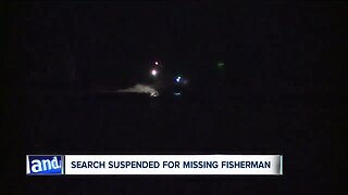 Search suspended for missing fisherman