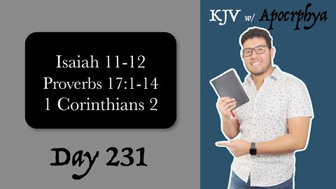 Day 231 - Bible in One Year KJV [2022]