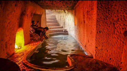 Unbelievable! 60 day Build Underground Swimming Pool In Underground House