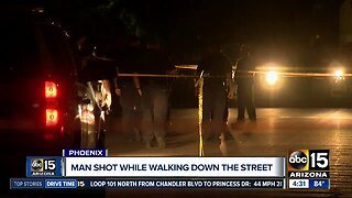Man shot while walking down the street in Phoenix