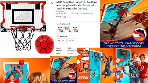 NERF Basketball Hoop Set | Amazon link https://amzn.to/3ux9afg