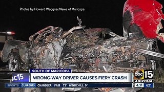 Three hospitalized after wrong-way crash near Maricopa