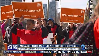 Baltimore students deliver petitions to save Monarch Academy Baltimore