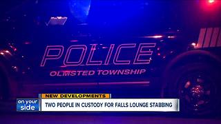 Two people in custody for falls lounge stabbing