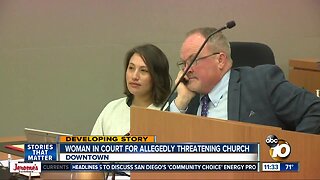 Woman charged in church threat case