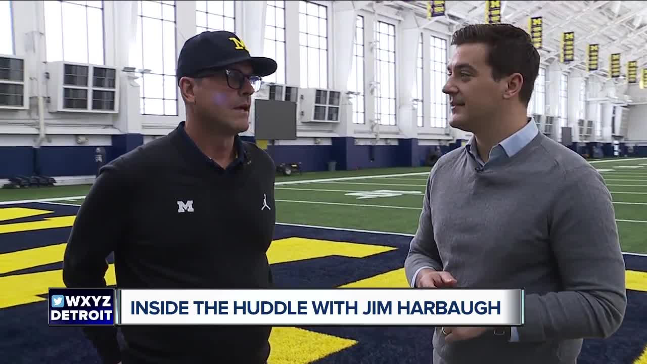 Jim Harbaugh previews Michigan vs. MSU with WXYZ's Brad Galli