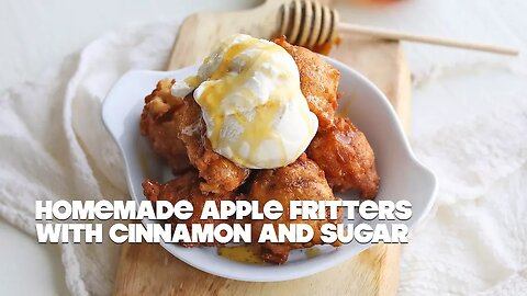 Homemade Apple Fritter Recipe with Cinnamon and Sugar