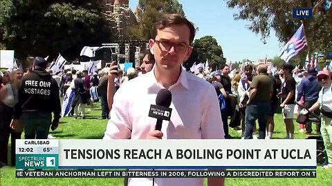 Fights Break out Between Pro-Israel and Pro-Palestine Protesters as Star Spangled Banner Plays at UCLA